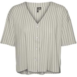 VERO MODA VMMYMILO 2/4 V-hals skjorta WVN GA, Silverfoder/ränder: anja, XS VERO MODA VMMYMILO 2/4 V-hals skjorta WVN GA, Silverfoder/ränder: anja, XS