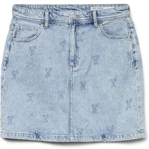 VERO MODA dam Vmtessa Hr Short Emb Skirt Ra339, Ljusblå denim, S VERO MODA dam Vmtessa Hr Short Emb Skirt Ra339, Ljusblå denim, S