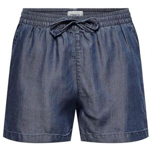 ONLY Dam Onlpema Lyocell Life DNM Noos shorts, Mörkblå denim, XXL ONLY Dam Onlpema Lyocell Life DNM Noos shorts, Mörkblå denim, XXL