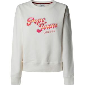 Pepe Jeans ROSA-tröja för kvinnor, vit (rosa vit), L, Vit (mousse vit), L Pepe Jeans ROSA-tröja för kvinnor, vit (rosa vit), L, Vit (mousse vit), L