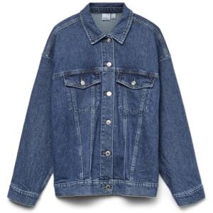 VERO MODA dam Vmtessa Ls oversize denim jacka Ga Noos, Mellanblå denim, L VERO MODA dam Vmtessa Ls oversize denim jacka Ga Noos, Mellanblå denim, L