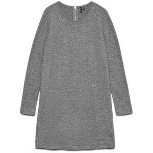 VERO MODA Vmbella Ls Short Zip Dress JRS Noos, Medium grå melerad, M VERO MODA Vmbella Ls Short Zip Dress JRS Noos, Medium grå melerad, M