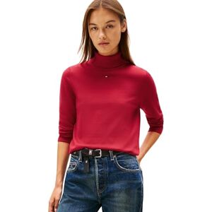 Tommy Jeans TJW Essential TRTLNK tröja DW0DW21672, röd, XS, Röd (Rubin Rabarber), XS Tommy Jeans TJW Essential TRTLNK tröja DW0DW21672, röd, XS, Röd (Rubin Rabarber), XS