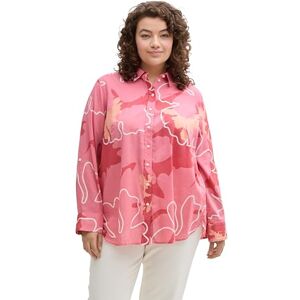 TOM TAILOR Plussize damblus, 37187 – rosa stor blommig form design, 46/L TOM TAILOR Plussize damblus, 37187 – rosa stor blommig form design, 46/L
