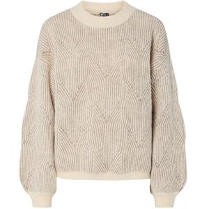 PIECES Pcjenna Ls O-Neck Knit Noos Bc, Whitecap grå, XS PIECES Pcjenna Ls O-Neck Knit Noos Bc, Whitecap grå, XS