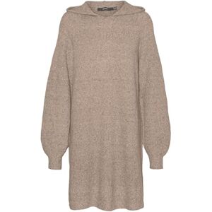 VERO MODA dam Vmdoffy huvtröja Ls Short Dress Ga Noos klänning, Sepia färg/detaljer: melerad, M VERO MODA dam Vmdoffy huvtröja Ls Short Dress Ga Noos klänning, Sepia färg/detaljer: melerad, M