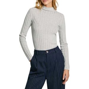 Pepe Jeans dam Izabel polotröja, stickade kläder, grå, XS, Grå (ljusgrå), XS Pepe Jeans dam Izabel polotröja, stickade kläder, grå, XS, Grå (ljusgrå), XS