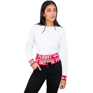 Alpha Industries RBF Cropped Sweater Rund halsringning White Alpha Industries RBF Cropped Sweater Rund halsringning White