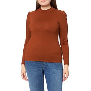 TOM TAILOR Denim Damer Långärmad skjorta med puffärmar 1027265, 26680 Amber Brown, XS TOM TAILOR Denim Damer Långärmad skjorta med puffärmar 1027265, 26680 Amber Brown, XS
