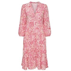 ONLY Elegant damklänning med V-ringning och 7/8-ärmar och knappstängning, Molndansare, XS ONLY Elegant damklänning med V-ringning och 7/8-ärmar och knappstängning, Molndansare, XS