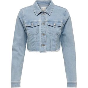 ONLY Dam Cropped Jeansjacka Långärmad Denim Övergångsjacka Kort Retro Stretch Jacka ONLWONDER, Color:Blue, Size:S ONLY Dam Cropped Jeansjacka Långärmad Denim Övergångsjacka Kort Retro Stretch Jacka ONLWONDER, Color:Blue, Size:S