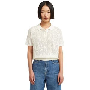 G-STAR RAW dam Pointelle Lt Wt Polo stickad Wmn tröja, Vit (Lt Chalk D26061-d166-1284), M G-STAR RAW dam Pointelle Lt Wt Polo stickad Wmn tröja, Vit (Lt Chalk D26061-d166-1284), M
