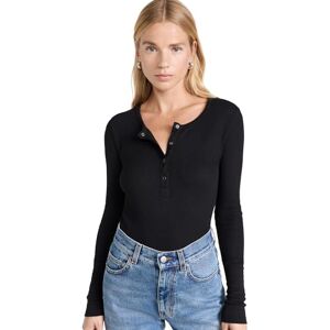 Splendid Långärmad termisk Henley-skjorta för kvinnor, Svart, XXL Splendid Långärmad termisk Henley-skjorta för kvinnor, Svart, XXL