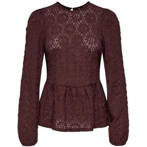 ONLY Endast Onlgiavanna L/S Peplum Top JRS, dekadent choklad, M ONLY Endast Onlgiavanna L/S Peplum Top JRS, dekadent choklad, M