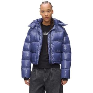 KARL LAGERFELD JEANS , Dam, Boxy Puffer, Boxy Fit, Blå, S KARL LAGERFELD JEANS , Dam, Boxy Puffer, Boxy Fit, Blå, S