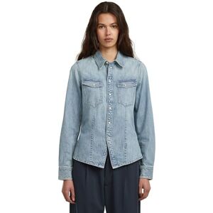 G-STAR Kick Slim Shirt ls wmn, Flerfärgad (Sun Faded Pacific Blue D27925-d539-h466), XXS G-STAR Kick Slim Shirt ls wmn, Flerfärgad (Sun Faded Pacific Blue D27925-d539-h466), XXS
