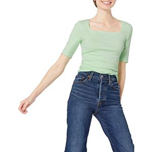 Amazon Essentials Women's T-shirt med smal passform med halvärm och fyrkantig hals, Grön, XS Amazon Essentials Women's T-shirt med smal passform med halvärm och fyrkantig hals, Grön, XS