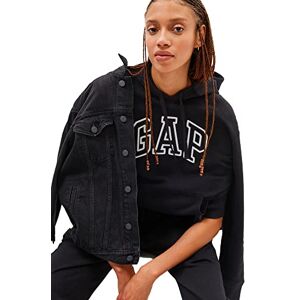GAP womens Logo Hoodie Sweatshirt, True Black V2, X-Large US GAP womens Logo Hoodie Sweatshirt, True Black V2, X-Large US