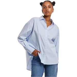 Urban Classics Damskjortblus damer, överdimensionerad randig blus, randig damblus i överdimensionerad look, storlekar XS – 5XL, Puderblå/vit, XL Urban Classics Damskjortblus damer, överdimensionerad randig blus, randig damblus i överdimensionerad look, storlekar XS – 5XL, Puderblå/vit, XL