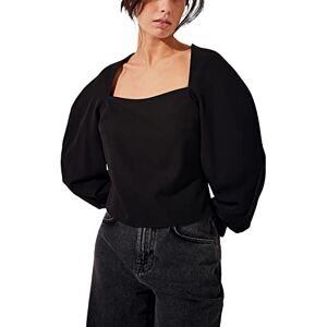 NA-KD Volymärm blus svart 34 EU, Svart, 34 SE NA-KD Volymärm blus svart 34 EU, Svart, 34 SE