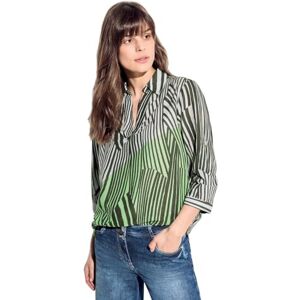 Cecil lång randig blus, Cool khaki, M Cecil lång randig blus, Cool khaki, M