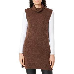 PIECES Dampole rollneck lång stickad väst Noos Bc, Chicory-kaffe, S PIECES Dampole rollneck lång stickad väst Noos Bc, Chicory-kaffe, S