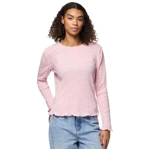 PIECES damer Pcflora Ls Top Noos Bc, roseate spoonbill, XL PIECES damer Pcflora Ls Top Noos Bc, roseate spoonbill, XL