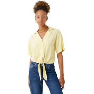 Koton Dam crop oversized slips detalj kortärmad skjorta, Gul (156), 34 Koton Dam crop oversized slips detalj kortärmad skjorta, Gul (156), 34