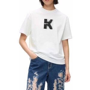 KARL LAGERFELD JEANS , kvinnor, normal kortärmad K-logotyp, t-shirt, normal passform, vit, XS, Vit, XS KARL LAGERFELD JEANS , kvinnor, normal kortärmad K-logotyp, t-shirt, normal passform, vit, XS, Vit, XS
