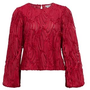 Object Objlucie L/S Re O-Neck Top Noos, Karanda röd, 36 Object Objlucie L/S Re O-Neck Top Noos, Karanda röd, 36