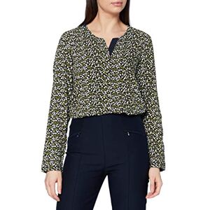 TOM TAILOR Damer Mönstrad Henley-blus med gymnastik-ups 1021097, 24662 Navy Green Floral Design, 32 TOM TAILOR Damer Mönstrad Henley-blus med gymnastik-ups 1021097, 24662 Navy Green Floral Design, 32