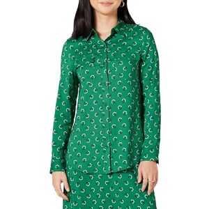 Amazon Essentials Dam Georgette långärmad avslappnad passform fickor skjorta, grön vit blommig, Large Amazon Essentials Dam Georgette långärmad avslappnad passform fickor skjorta, grön vit blommig, Large
