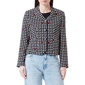 Sisley Womens 2 x 1XLW00S jacka, Houndstooth svart vit 73K, 38 Sisley Womens 2 x 1XLW00S jacka, Houndstooth svart vit 73K, 38