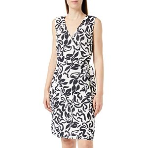PIECES Dam Pclarisa Sl Short Wrap Linen Dress omlottklänning, Black/Aop: stor blomma, S PIECES Dam Pclarisa Sl Short Wrap Linen Dress omlottklänning, Black/Aop: stor blomma, S