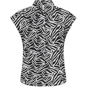ONLY Onlnova Life Vis S/S Clay Shirt AOP, svart, XL ONLY Onlnova Life Vis S/S Clay Shirt AOP, svart, XL