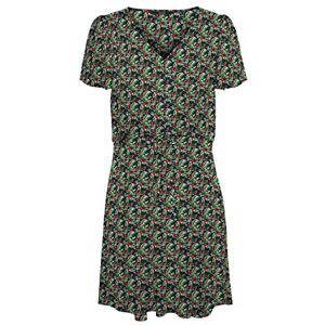 VERO MODA bestseller a/s Damer VMEASY SS Short Dress WVN GA-klänning, Navy Blazer/AOP:Fia, XS VERO MODA bestseller a/s Damer VMEASY SS Short Dress WVN GA-klänning, Navy Blazer/AOP:Fia, XS