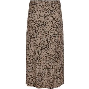 PIECES Damer Pcnova Hw Long Skirt Noos Bc Rock, taupe gråa/Aop: zebra, L PIECES Damer Pcnova Hw Long Skirt Noos Bc Rock, taupe gråa/Aop: zebra, L