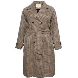 Kaffe Curve Kcoly Coat Trenchcoat dam, Houndstooth/Sand/Blue Check, 40 Kaffe Curve Kcoly Coat Trenchcoat dam, Houndstooth/Sand/Blue Check, 40