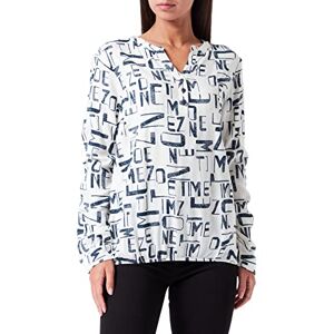 Timezone Dam Henley Blouse blus, White Ground Letters, XS Timezone Dam Henley Blouse blus, White Ground Letters, XS