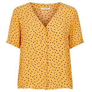 PIECES Kvinnlig blus med korta ärmar tryckt viskos, Aop: spot Flowers Artisans guld, S PIECES Kvinnlig blus med korta ärmar tryckt viskos, Aop: spot Flowers Artisans guld, S