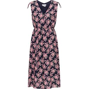usha Damklänning med blommigt tryck, marinblå rosa, L usha Damklänning med blommigt tryck, marinblå rosa, L