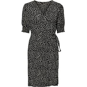 PIECES PCTALA 2/4 WRAP Dress NOOS BC, Svart/aop: dot, M PIECES PCTALA 2/4 WRAP Dress NOOS BC, Svart/aop: dot, M