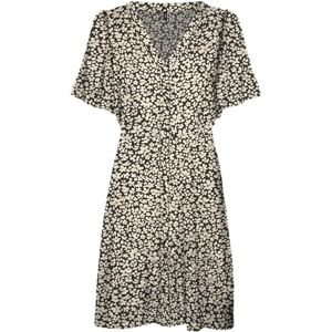 VERO MODA Vmalba Ss Short Dress WVN Ga Noos, svart, M VERO MODA Vmalba Ss Short Dress WVN Ga Noos, svart, M