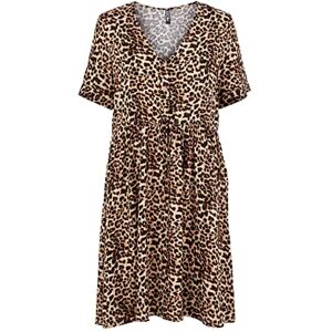 PIECES PCNYA SS Dress BF, Black/Aop: leo, XS PIECES PCNYA SS Dress BF, Black/Aop: leo, XS