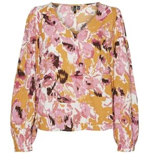 VERO MODA CURVE dam Vmlis Ls Top WVN Cur blus, Nugget/Aop: lis, 44 SE/L VERO MODA CURVE dam Vmlis Ls Top WVN Cur blus, Nugget/Aop: lis, 44 SE/L