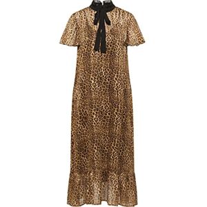 faina Midiklänning för kvinnor med leopardtryck 19223977-FA01, brun, XS, Midiklänning med leopardtryck, XS faina Midiklänning för kvinnor med leopardtryck 19223977-FA01, brun, XS, Midiklänning med leopardtryck, XS