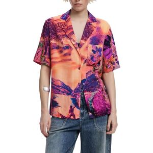 Desigual Shirt_Paradise_LACRO, 3008 Rosa Lila, XS, Röd, XS Desigual Shirt_Paradise_LACRO, 3008 Rosa Lila, XS, Röd, XS