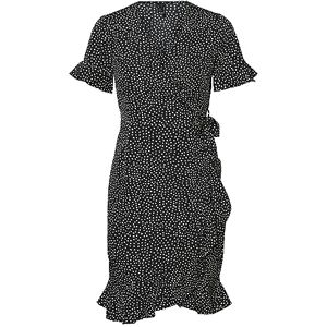 VERO MODA Klänning för kvinnor, Svart/prickar, S VERO MODA Klänning för kvinnor, Svart/prickar, S