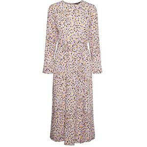 PIECES PCBERNICE LS Ankle Dress BC, Papaya/Aop: grafisk, M PIECES PCBERNICE LS Ankle Dress BC, Papaya/Aop: grafisk, M