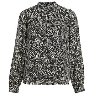 Object Objekt OBJMILA L/S hög hals topp NOOS, Black/Aop: sandshell zebra, 36 Object Objekt OBJMILA L/S hög hals topp NOOS, Black/Aop: sandshell zebra, 36